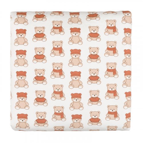 Allover white bear blanket_9858