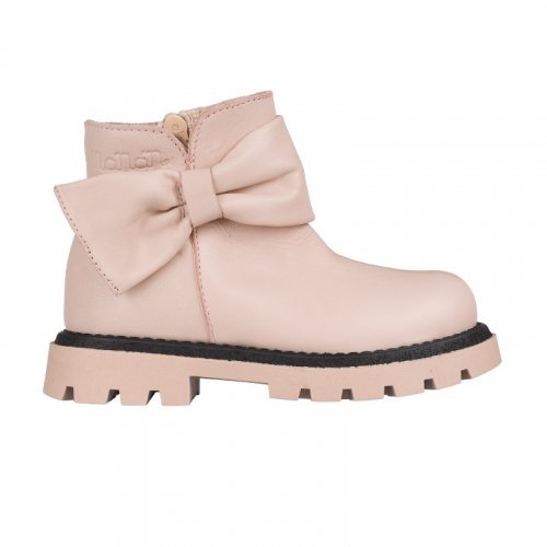 Ankle boot with pink bow_10931