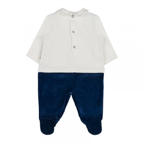 Babygro with blue vest_11140