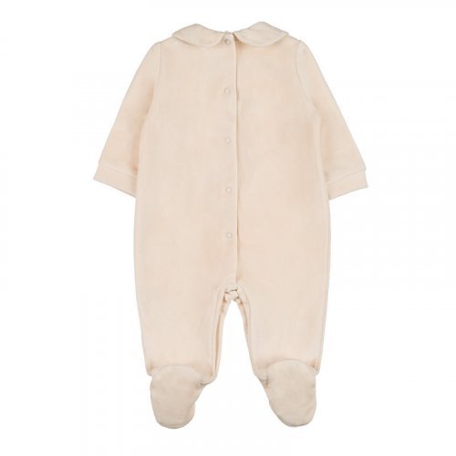 Beige babygro with collar_10559