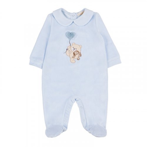 Light blue babygro with collar_10417