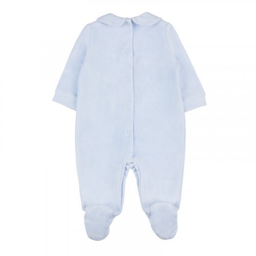 Light blue babygro with collar_10556