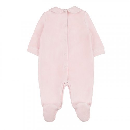 Pink babygro with collar_10558