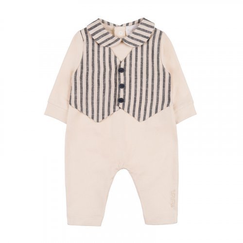 Babygro with collar and striped vest_11457