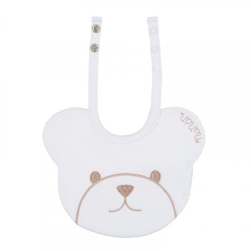 White bear shaped bib_10539