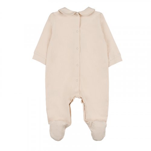 Beige babygro with collar_10517