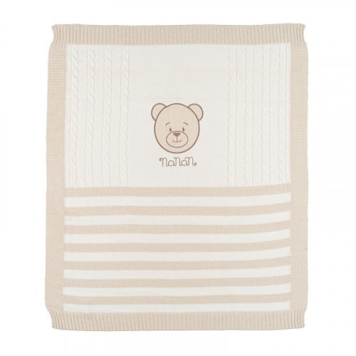 Beige blanket with teddy bear_9773