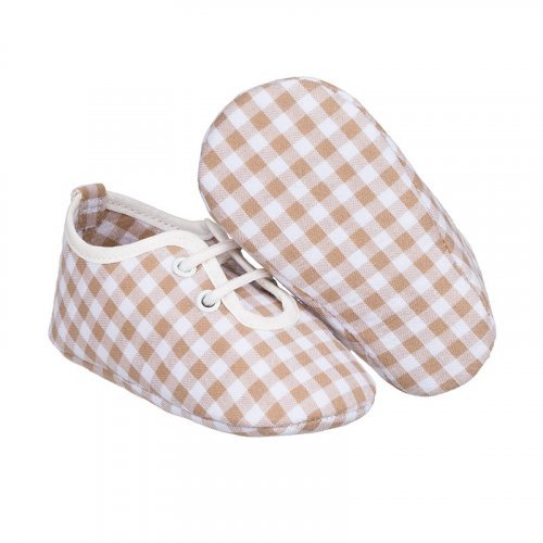 Beige checked sneakers_7868