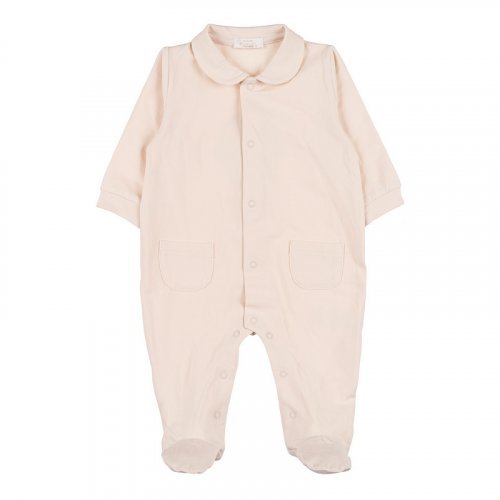 Beige front opening babygro_10081