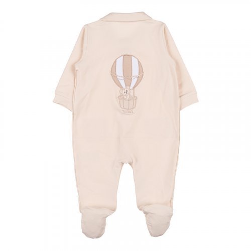 Beige front opening babygro_10082