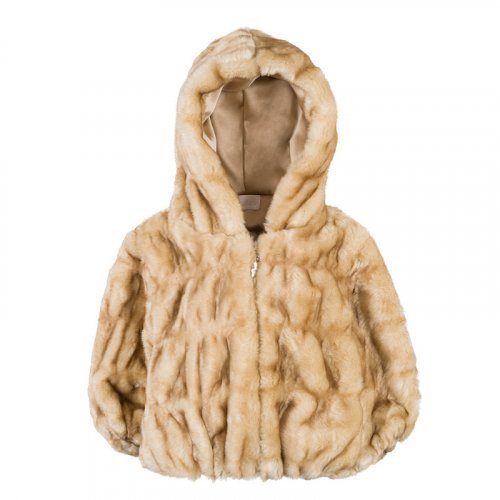 Beige fur coat_10203