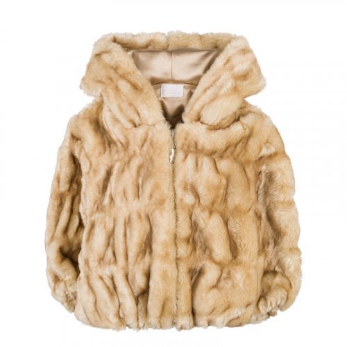 Beige fur coat_10854