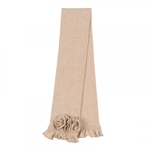 Beige Scarf with Roses_6686