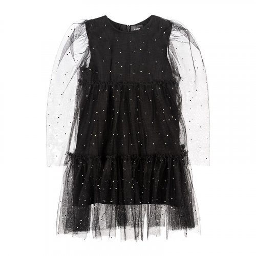 Black dress full of rhinestones_10299