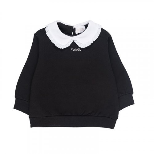 Black Sweatshirt with Collar