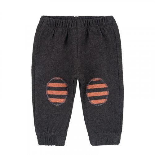 Black trousers with striped patches_9481