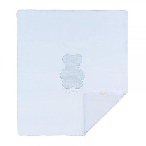 Blanket"teddy bear" light blue_5995