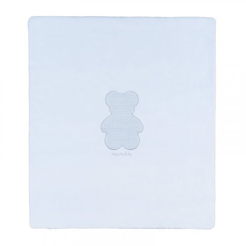 Blanket"teddy bear" light blue_5996