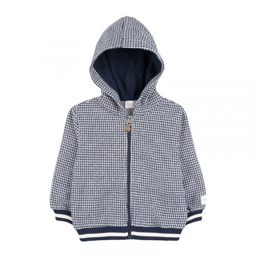 Blue houndstooth sweatshirt