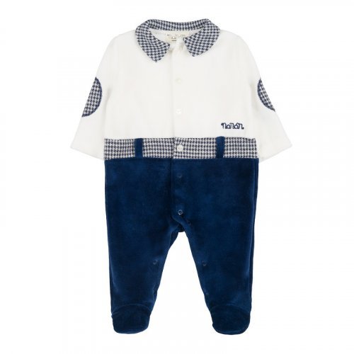 Blue open front babygro_10108