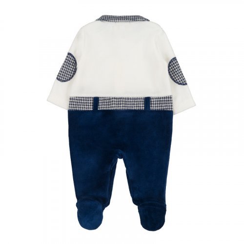 Blue open front babygro_10571