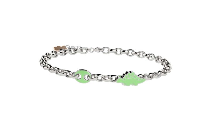 Bracelet with Stegosaurus in 925 Sterling Silver_11122