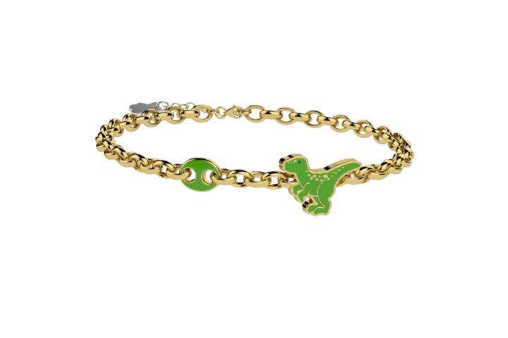 Bracelet with T-Rex in 925 Sterling Silver