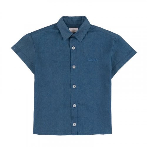 Camicia mezza manica in denim