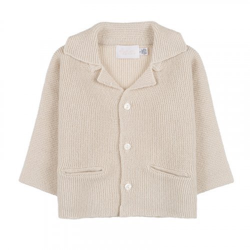 Cardigan in maglia beige_10147