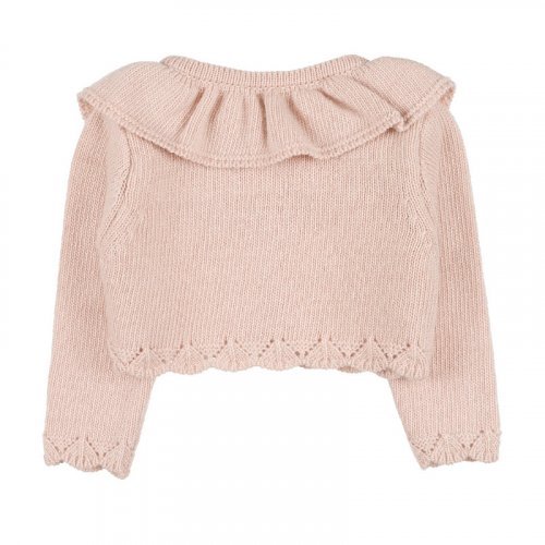 Cardigan with pink  ruffles_10787