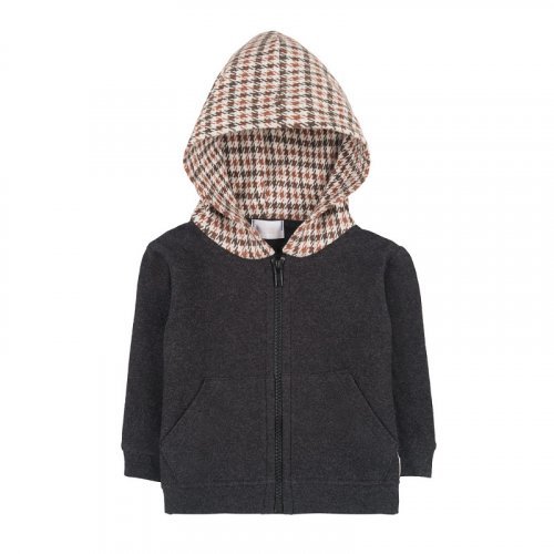 Checkered hooded sweatshirt_9496