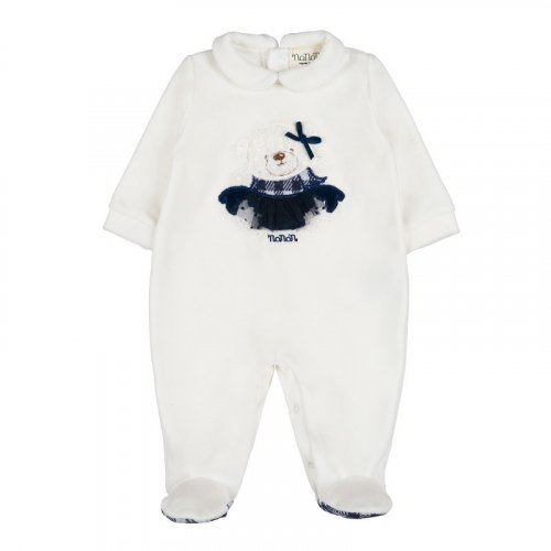 Chenille babygro with teddy bear_10220