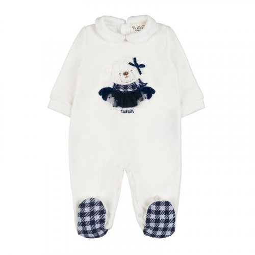 Chenille babygro with teddy bear_10221