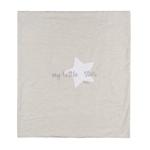 Cubierta para cochecito de bebé gris en jersey "Mi pequeña estrella"_9154