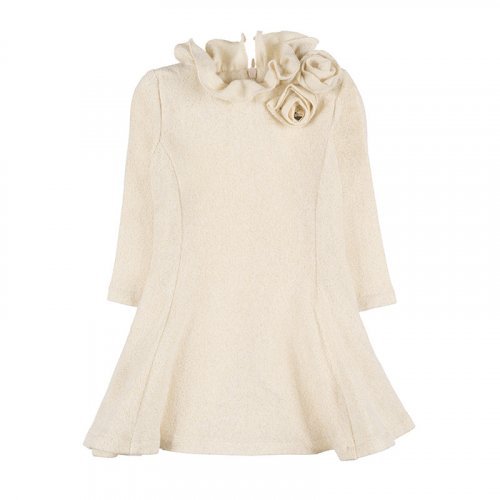 Cream Dress in Lurex_6528