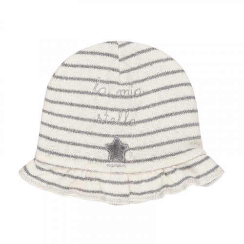 Cream Striped Beanie_6601