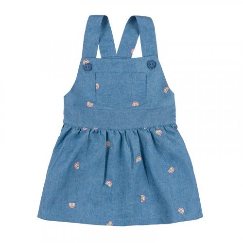 Denim dungaree dress