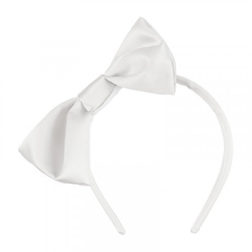 Douchesse satin headband with bow