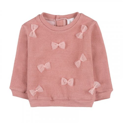 Sweatshirt with pink bows