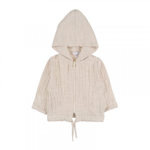 Sudadera con Cierre y Capucha Beige_4423