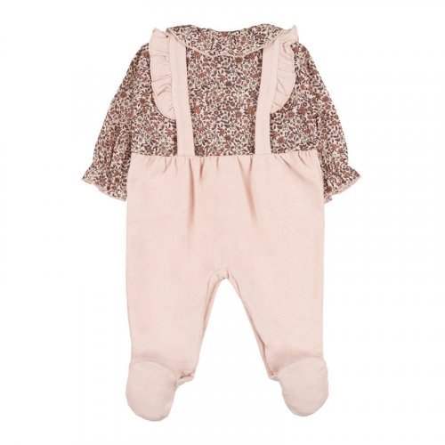 Floral babygro with dungarees_10791