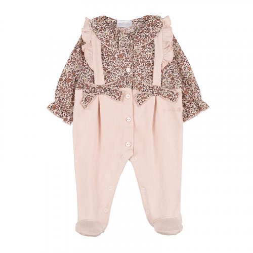Floral babygro with dungarees