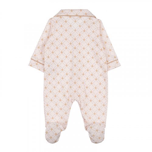 Front opening babygro allover with foot_11254