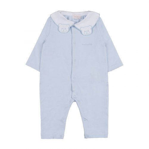 Front opening babygro with collar