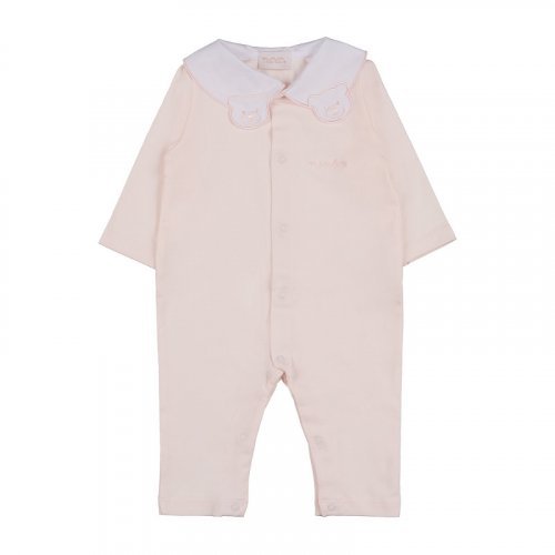 Front opening babygro with collar