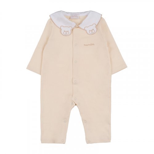 Front opening babygro with collar