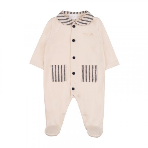 Front opening babygro with pockets