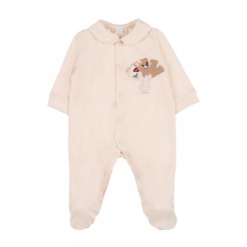 Front opening babygro with teddy bears