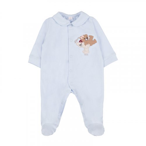 Front opening babygro with teddy bears