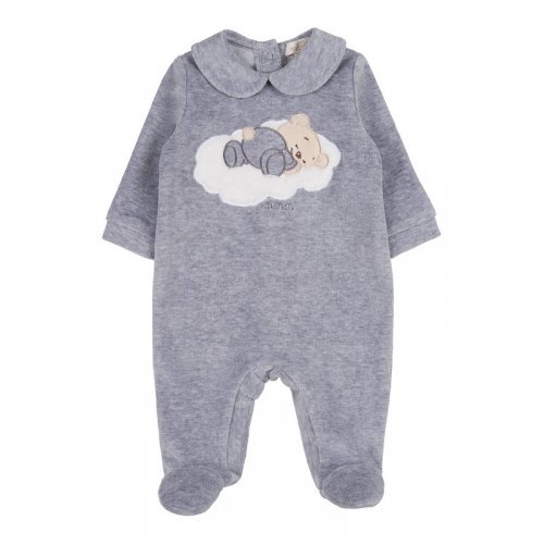 Gray babygro with graphics_9877